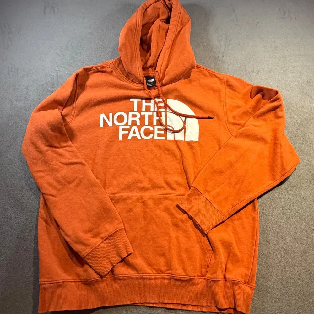 The North Face Mens Half Dome Pullover Hoodie Orange Large NF0A4M4B